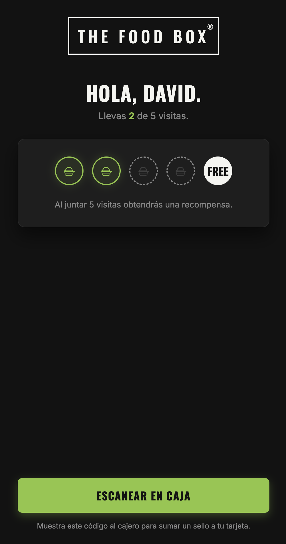 Foodbox Wallet Pass Sello